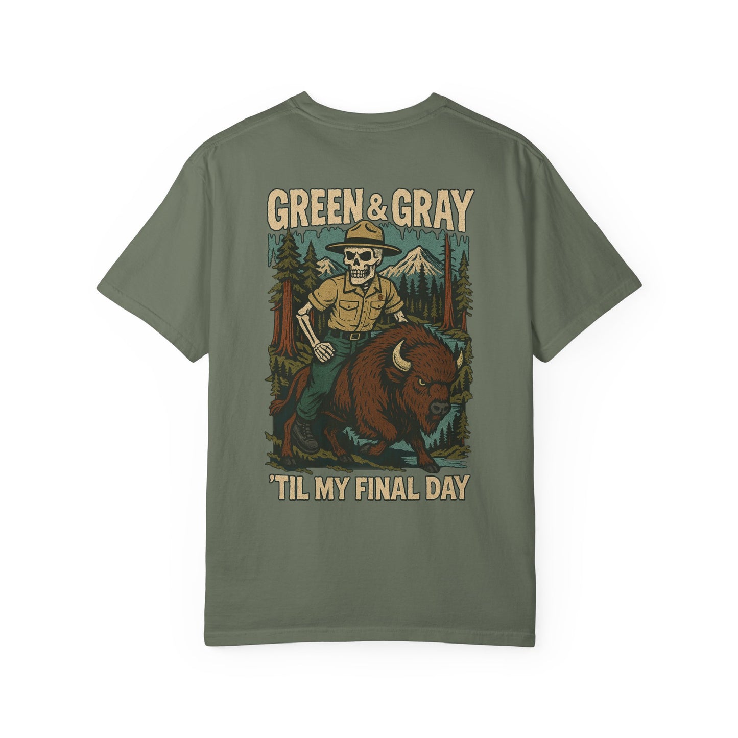 "Green and Grey, Til My Final Day" Premium T-Shirt