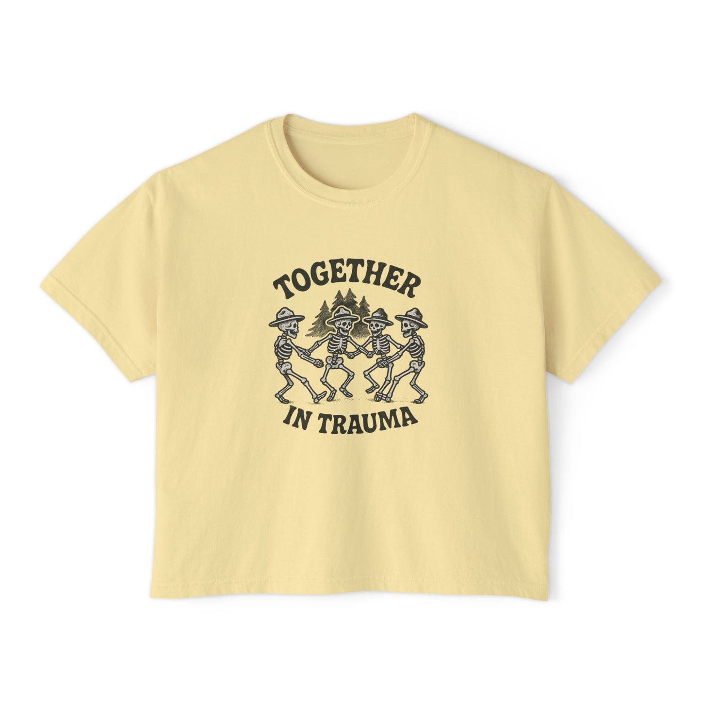 "Dancing in Trauma" Boxy Tee Front