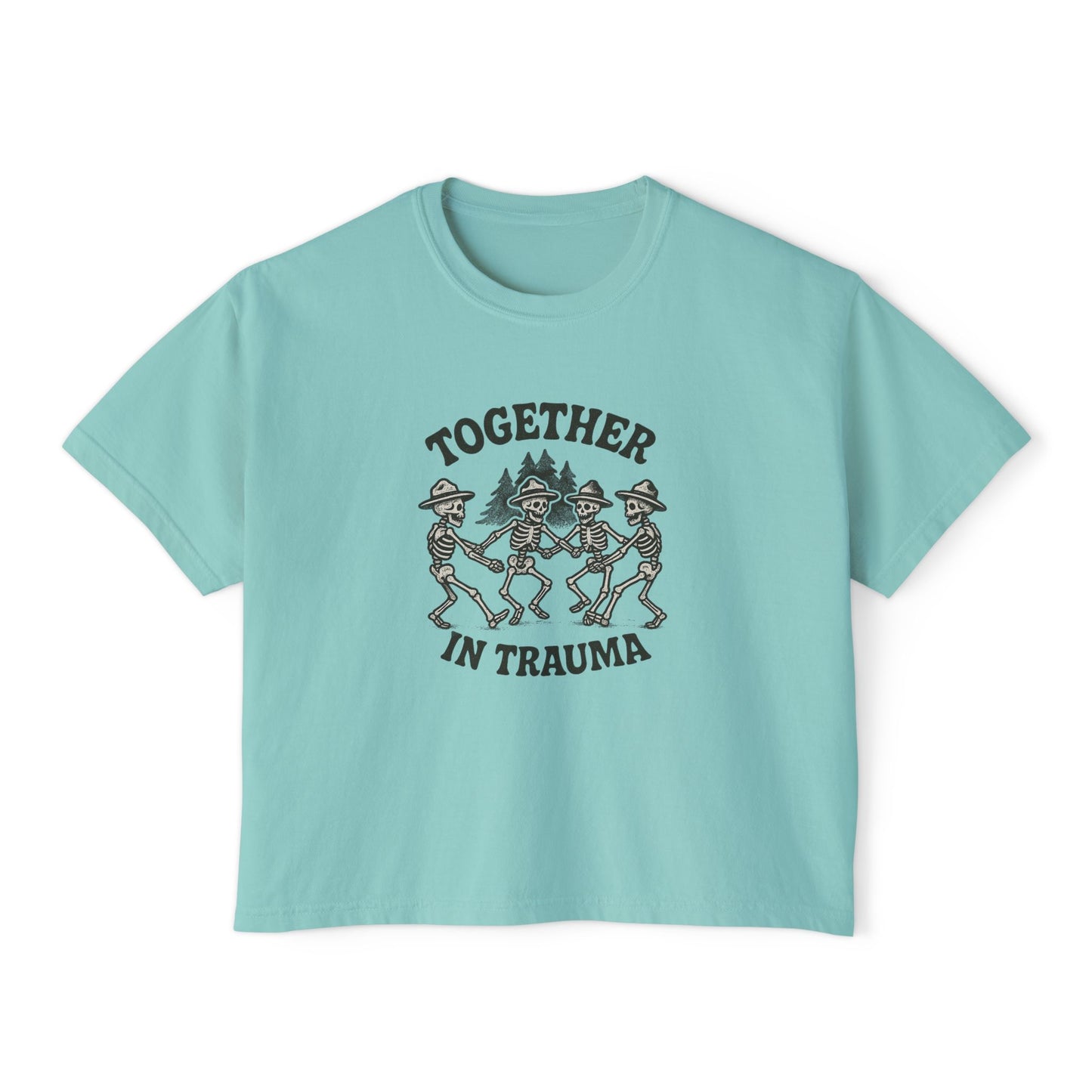 "Dancing in Trauma" Boxy Tee Front