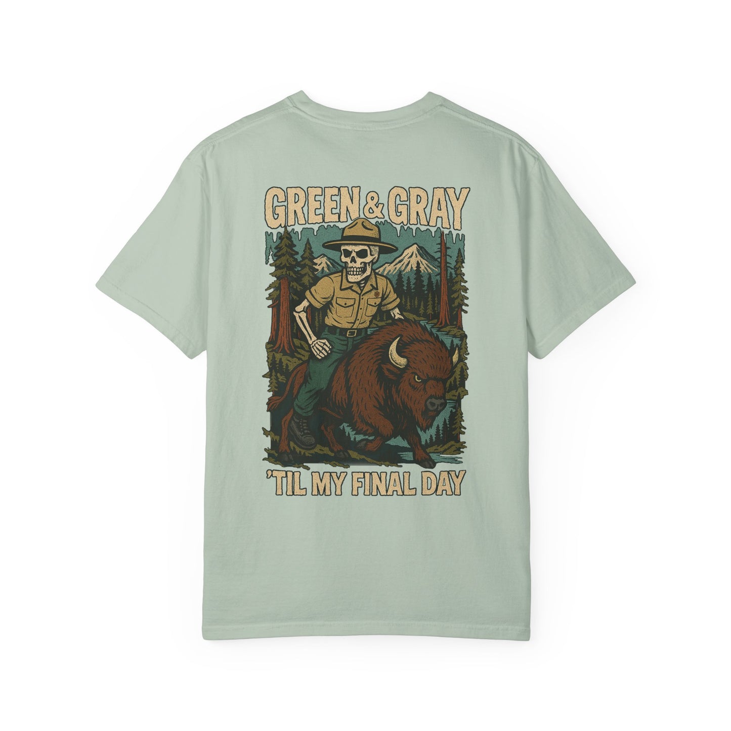 "Green and Grey, Til My Final Day" Premium T-Shirt