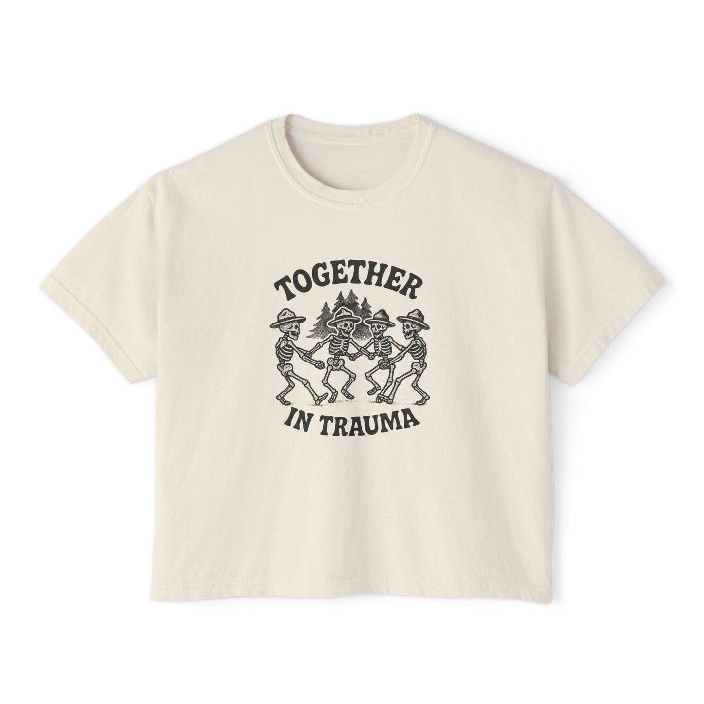 "Dancing in Trauma" Boxy Tee Front