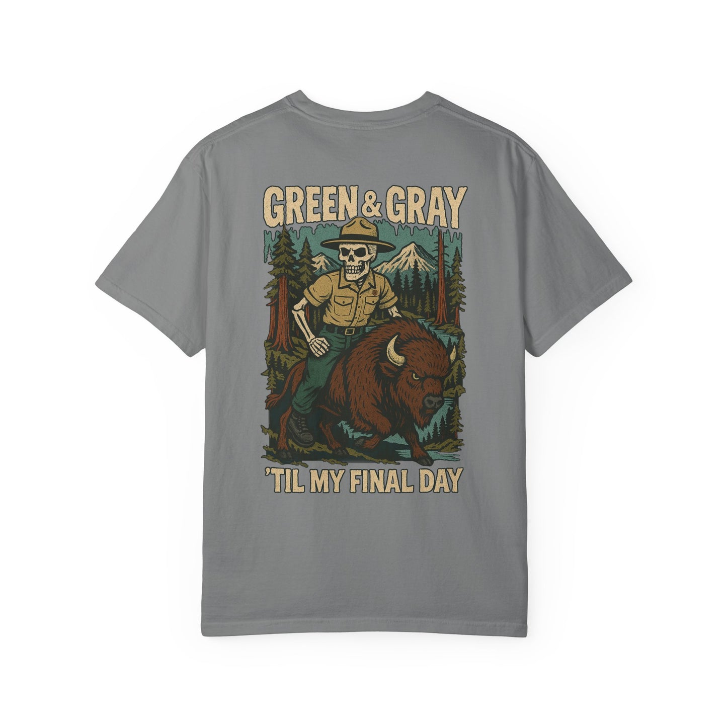 "Green and Grey, Til My Final Day" Premium T-Shirt