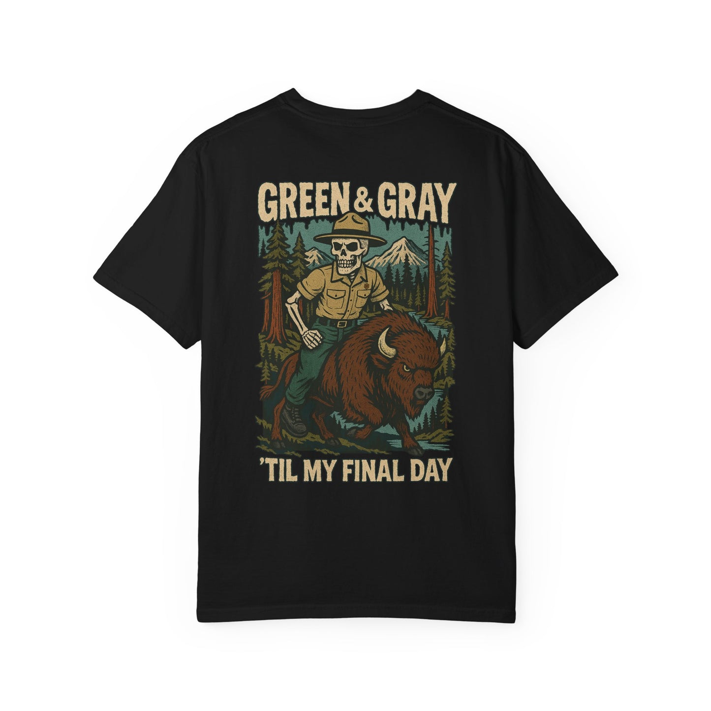 "Green and Grey, Til My Final Day" Premium T-Shirt