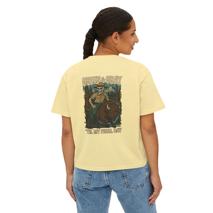 "Green and Grey, Til My Final Day" Boxy Tee
