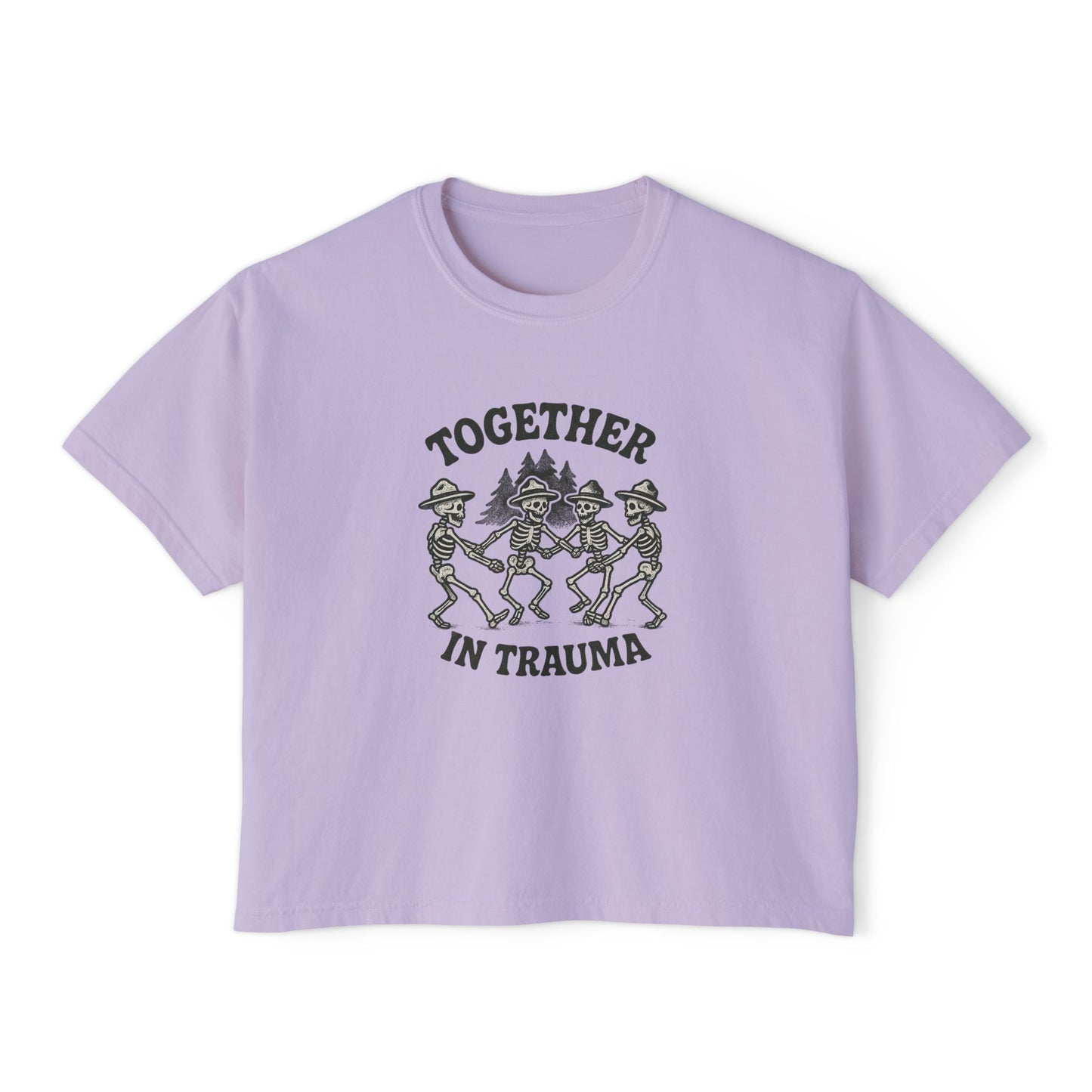 "Dancing in Trauma" Boxy Tee Front