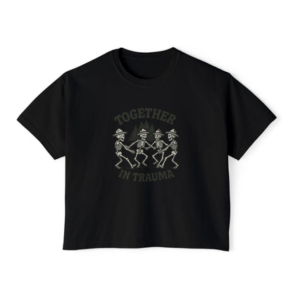 "Dancing in Trauma" Boxy Tee Front