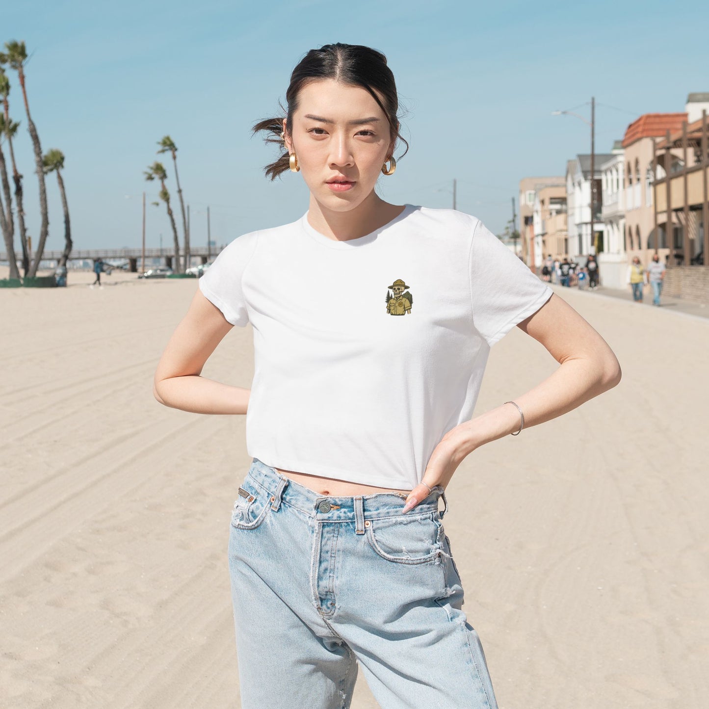 "Green and Grey, Til My Final Day" Crop Top Tee Bella