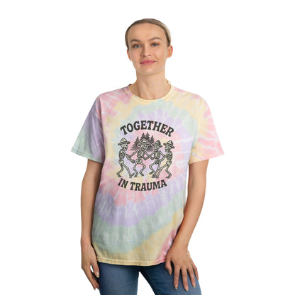 "Together in Trauma" Spiral Tie-Dye Graphic T-Shirt