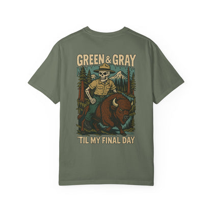 "Green and Grey, Til My Final Day" Premium T-Shirt