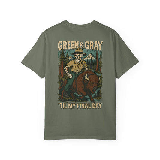 "Green and Grey, Til My Final Day" Premium T-Shirt