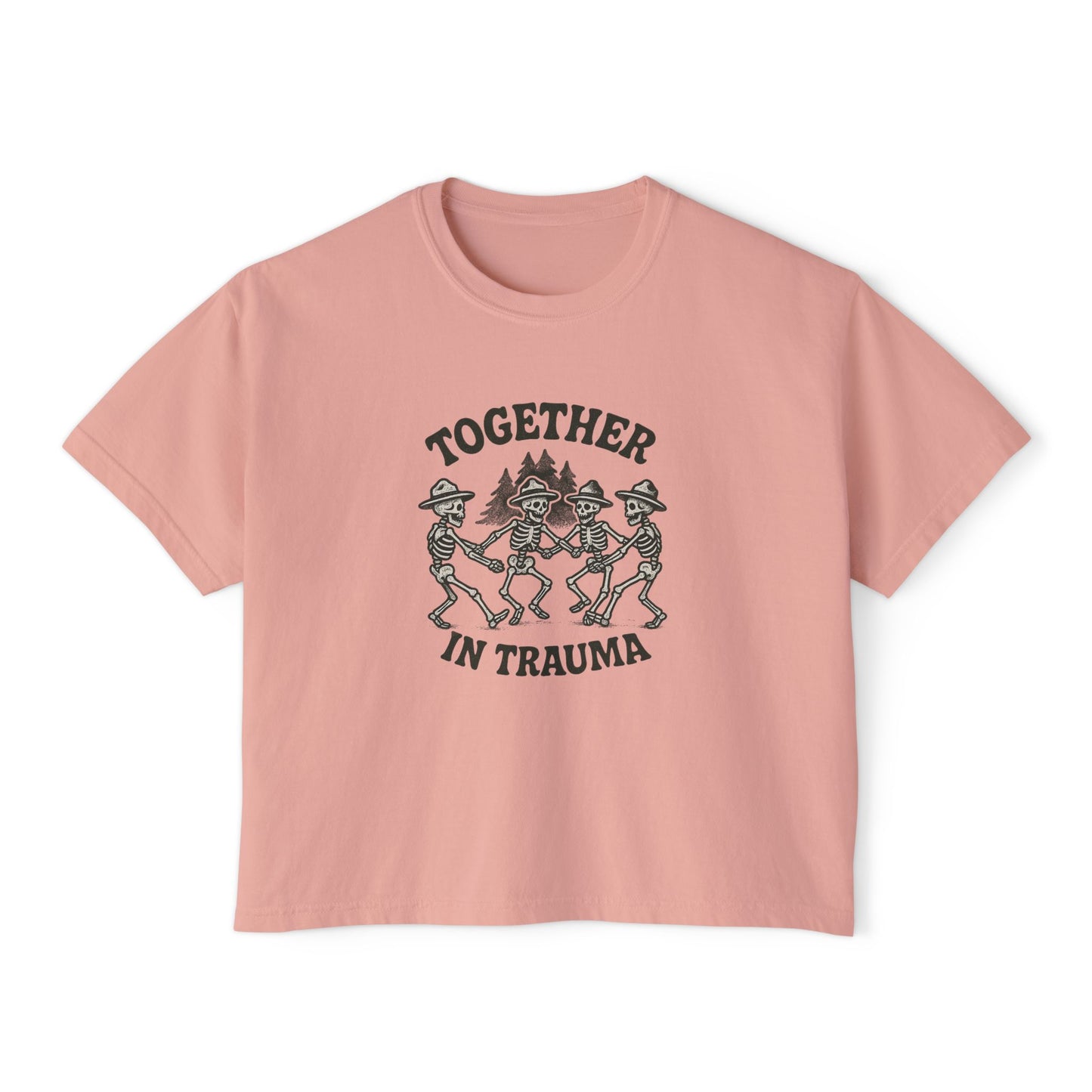 "Dancing in Trauma" Boxy Tee Front