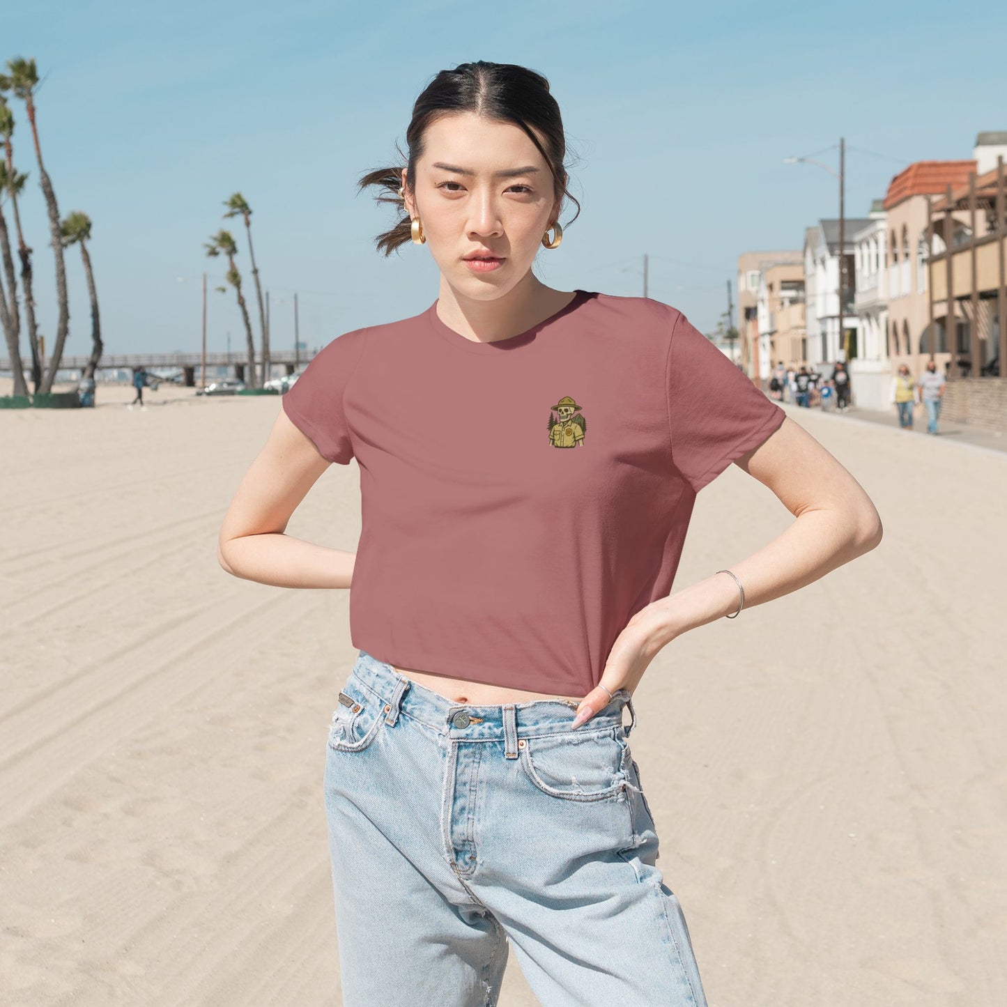 "Green and Grey, Til My Final Day" Crop Top Tee Bella