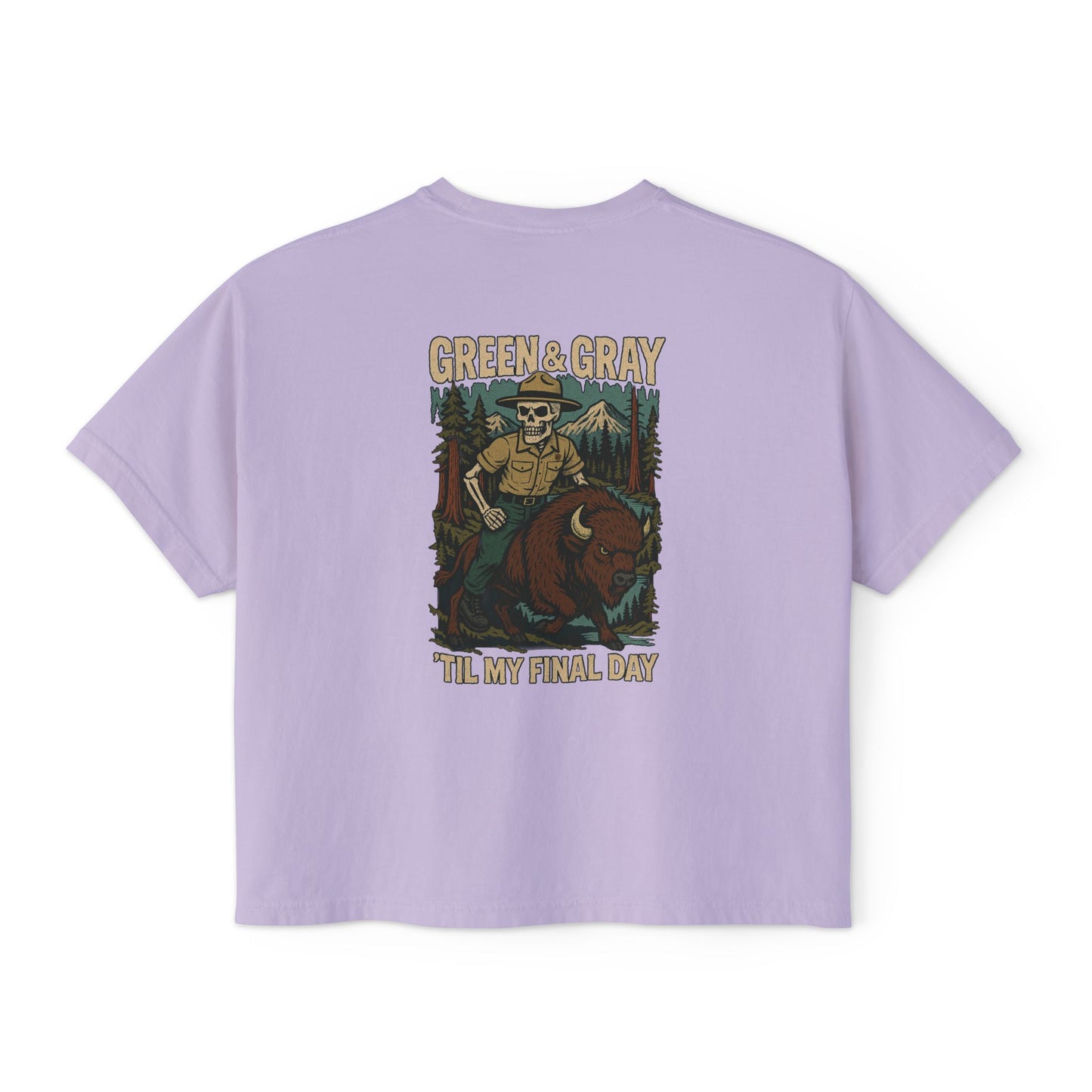"Green and Grey, Til My Final Day" Boxy Tee