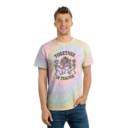 "Together in Trauma" Spiral Tie-Dye Graphic T-Shirt