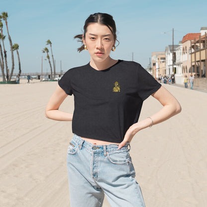 "Green and Grey, Til My Final Day" Crop Top Tee Bella
