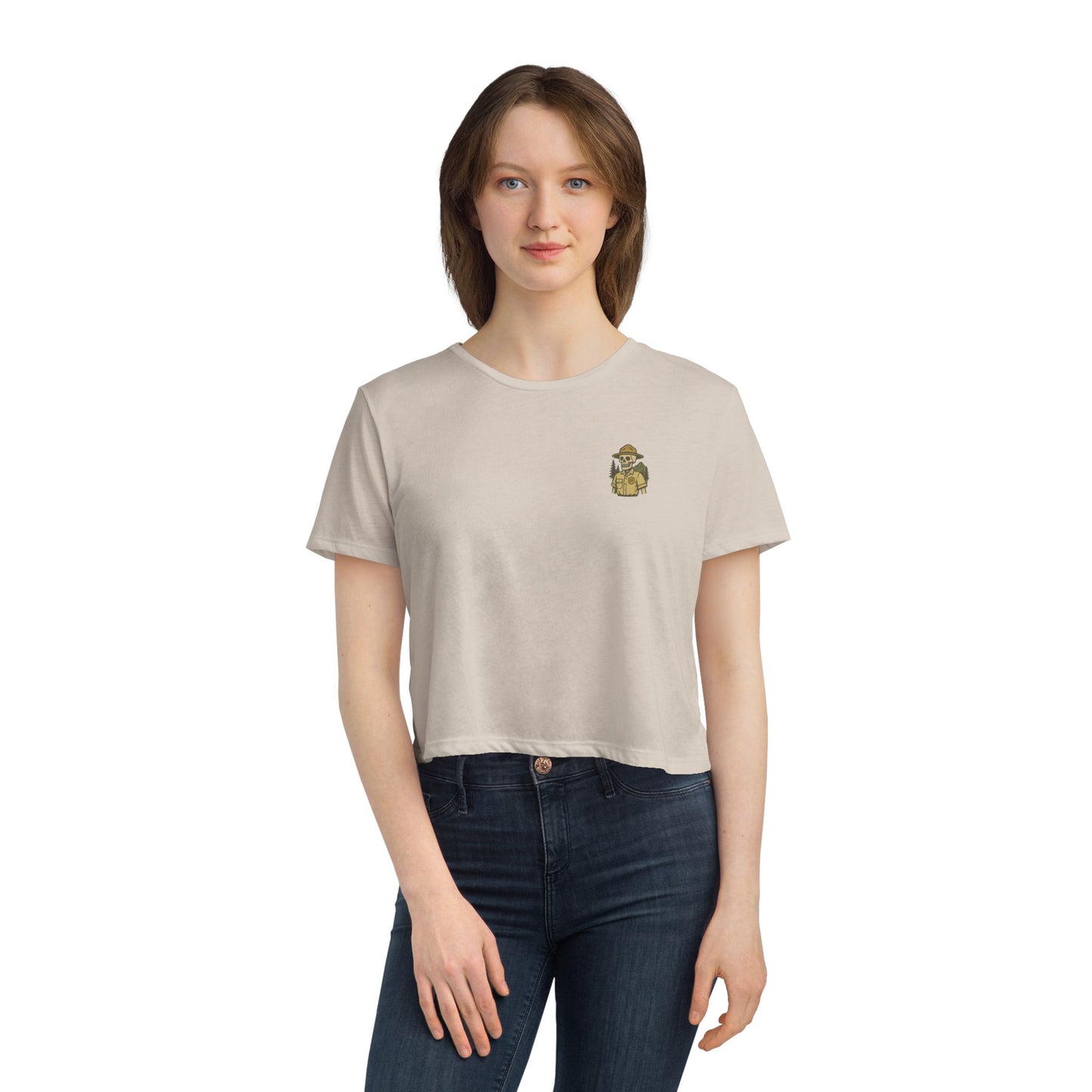 "Green and Grey, Til My Final Day" Crop Top Tee Bella