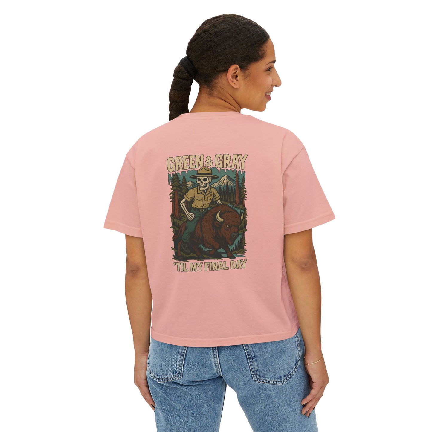 "Green and Grey, Til My Final Day" Boxy Tee