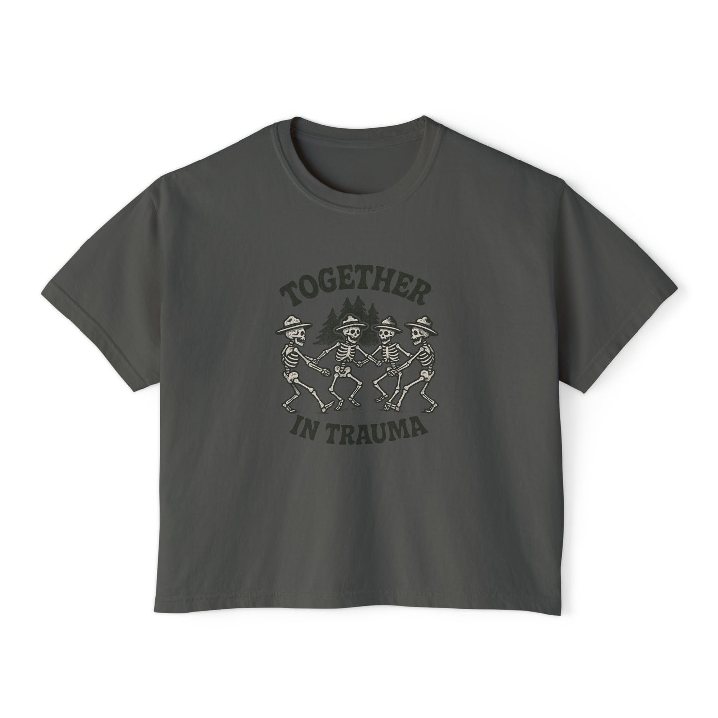 "Dancing in Trauma" Boxy Tee Front