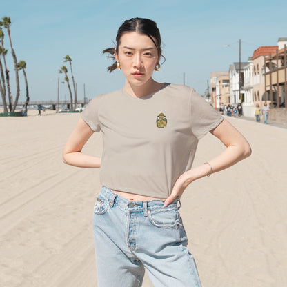 "Green and Grey, Til My Final Day" Crop Top Tee Bella