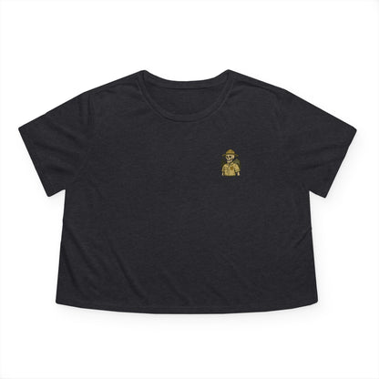 "Green and Grey, Til My Final Day" Crop Top Tee Bella