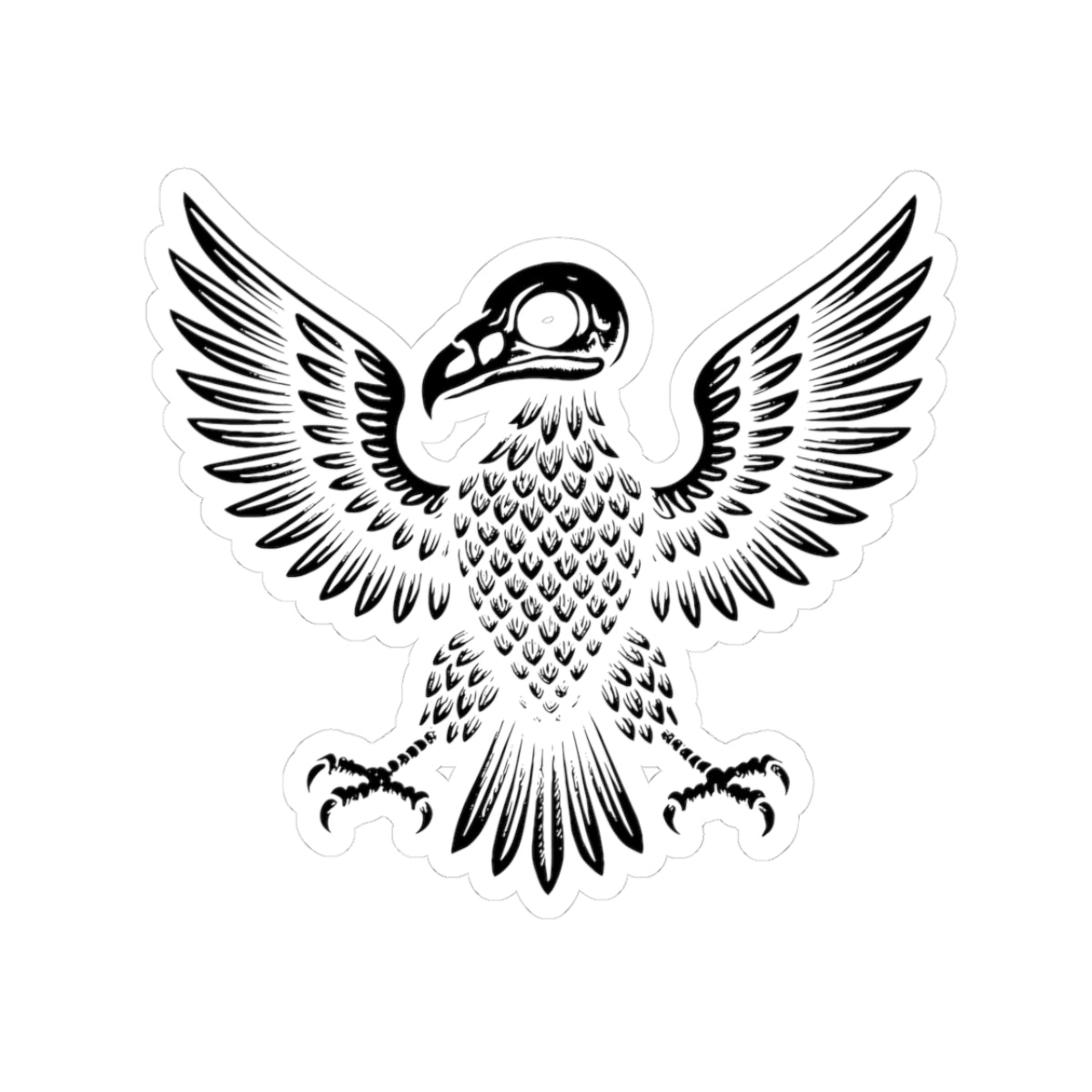 DeadFeds Emblem Sticker - Black on White Cutout - Perfect for Laptops, Water Bottles, & More!