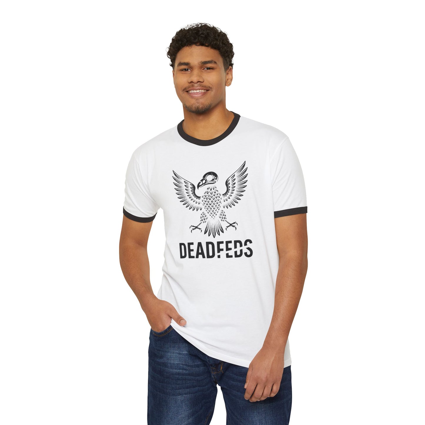 DeadFeds  Emblem Unisex Cotton Ringer T-Shirt