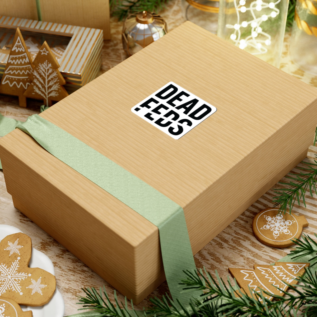 DeadFeds Logo Square Sticker for Laptop & Decor