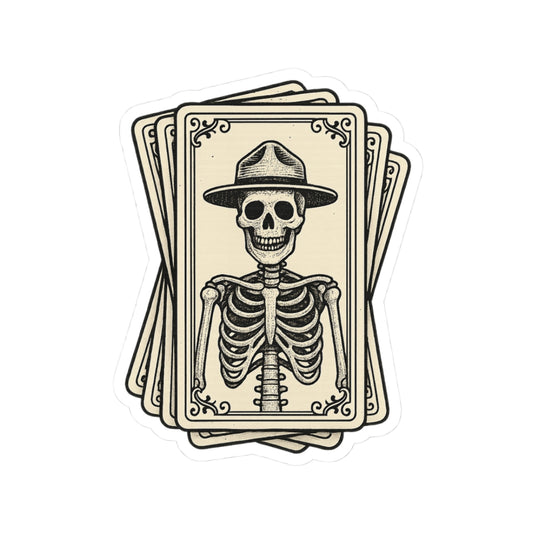 Flat Hat Tarot Sticker for Laptop & Decor
