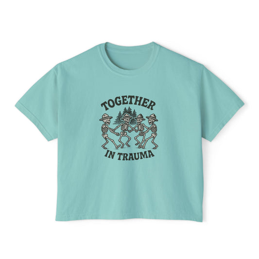 "Dancing in Trauma" Boxy Tee Front