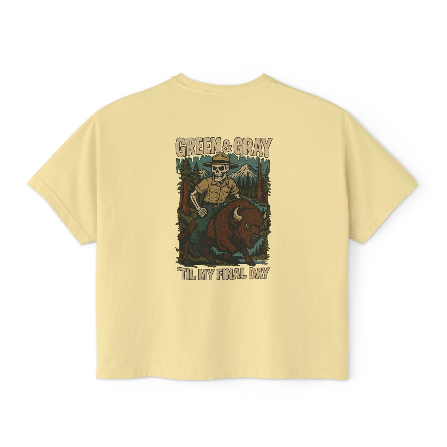 "Green and Grey, Til My Final Day" Boxy Tee