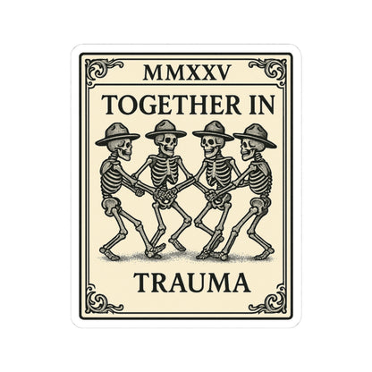 Together in Trauma Tarot Sticker for Laptop & Decor