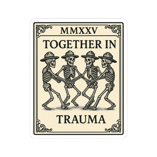 Together in Trauma Tarot Sticker for Laptop & Decor