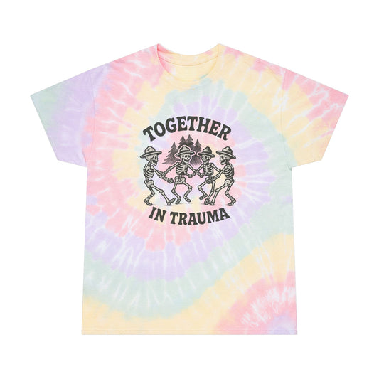 "Together in Trauma" Spiral Tie-Dye Graphic T-Shirt