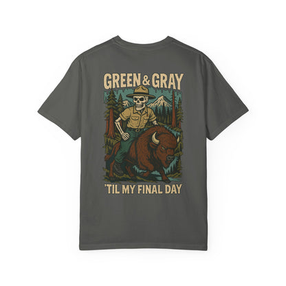 "Green and Grey, Til My Final Day" Premium T-Shirt