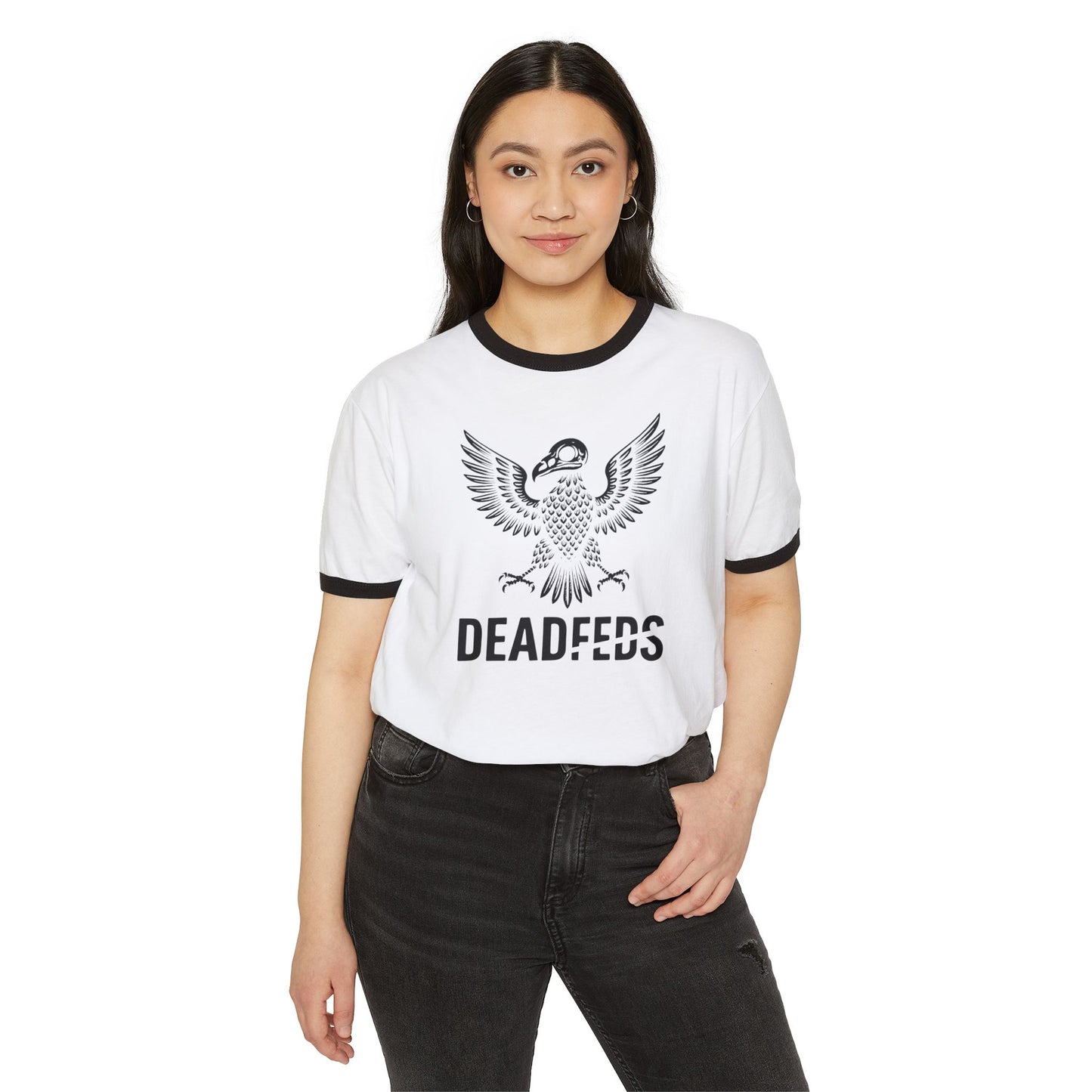 DeadFeds  Emblem Unisex Cotton Ringer T-Shirt