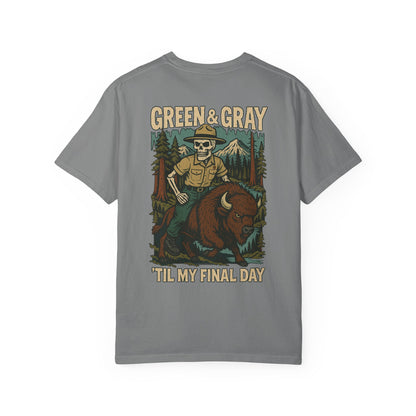 "Green and Grey, Til My Final Day" Premium T-Shirt